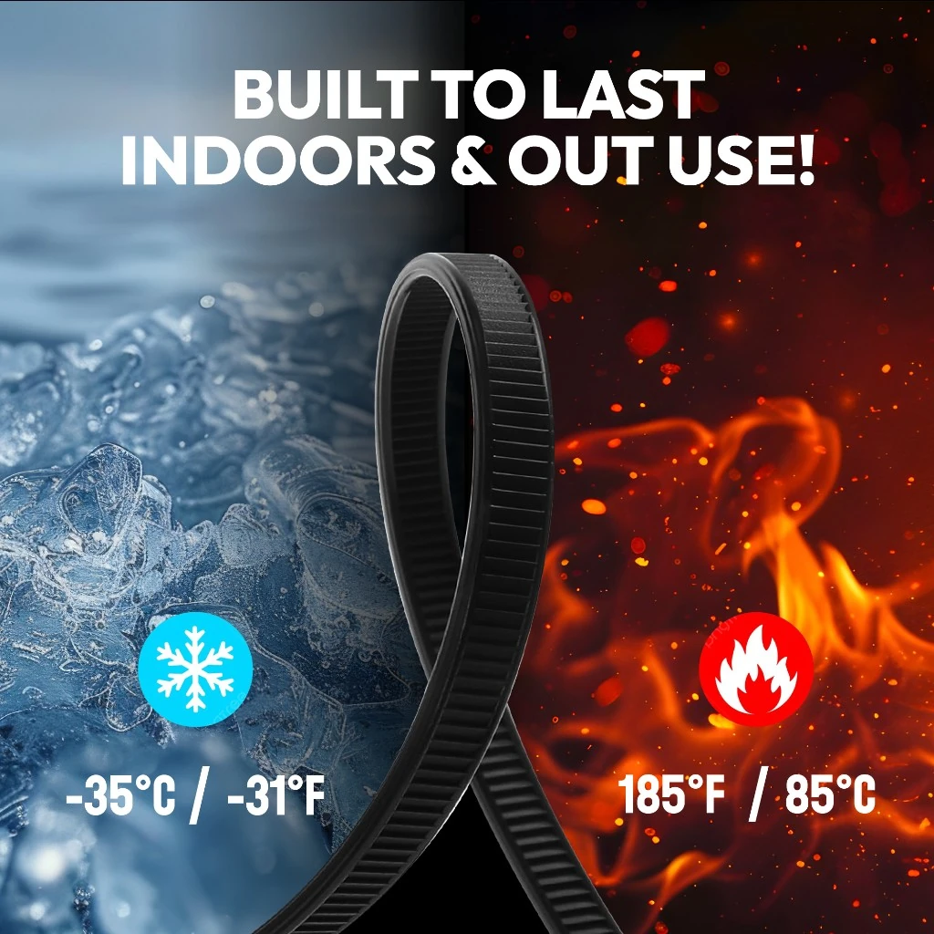 Cable King graphic showing extreme cold and heat temperature ratings